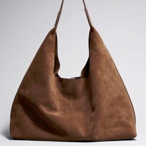 Brown Suede Tote Bag